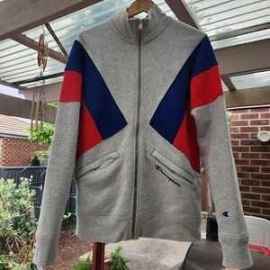 Champion Reverse Weave Color-Blocked Full Zip Cotton Track Jacket Size M - Picture 1 of 9