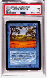 1993 MtG Magic the Gathering Beta Phantasmal Terrain Vintage PSA 7 Near Mint - Picture 1 of 3