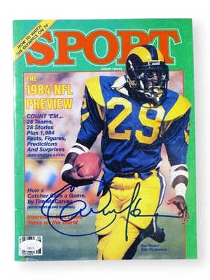 Eric Dickerson Signed Autographed Magazine SPORT August 1984 Rams JSA CB83171 - Image 1 of 3