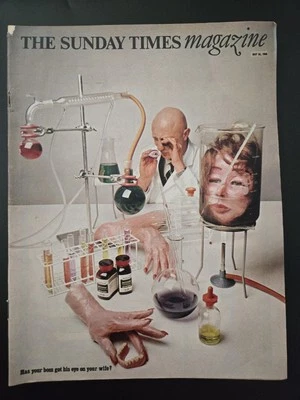 Sunday Times Magazine May 1969 Surreal Science Satire Cover Vintage 60s Retro  - Image 1 of 2