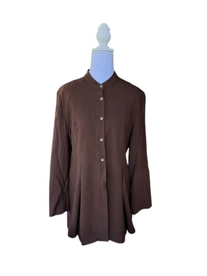 J Jill Women’s Brown Cardigan Size 8P Long Sleeve Button Front - Image 1 of 4