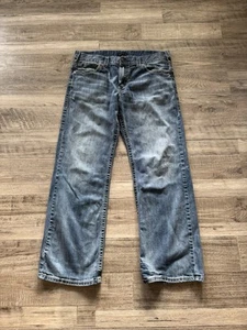 Silver Jeans Men 38x34 Medium Wash Zac Straight Leg 5 Pocket Thick Stitch Denim - Picture 1 of 7