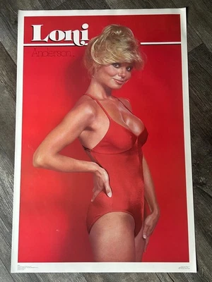 LONI ANDERSON Vintage Poster Hot Girl Sexy Babe Red Bathing Suit 1978 WKRP - Image 1 of 4