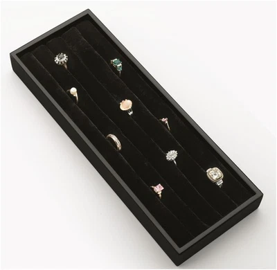 Armario clásico Rev-A-Shelf CV-RING-1 11-5/8" X 4-1/4" forrado de fieltro - negro Foto 1 de 3