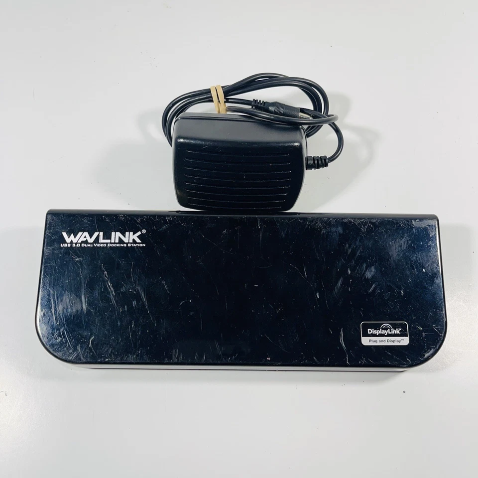 USB 3.0 and USB C Universal Laptop Docking Station Dual Monitor HDMI DVI VGA - Image 1 of 4