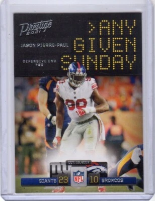 2021 Panini Prestige Jason Pierre-Paul Any Given Sunday #AGS-JPP New York Giants - Image 1 of 2