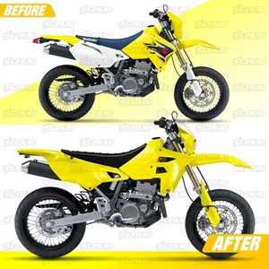Polisport RESTYLE Suzuki DRZ400 SM Supermoto 1999-2024 Plastic kit + Fork guards - Picture 1 of 20