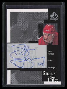 1999-00 SP Authentic Sign of the Times SY Steve Yzerman Auto