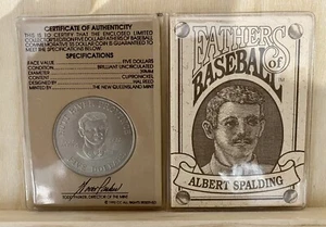 Father's of Baseball - Albert Spalding - 5 $ Fünf Dollar Münze - - Bild 1 von 3