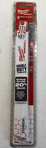 Milwaukee 9" 14tpi 48-00-5787 14 TPI The Torch Sawzall Blades - Pack of 6 - Picture 1 of 2
