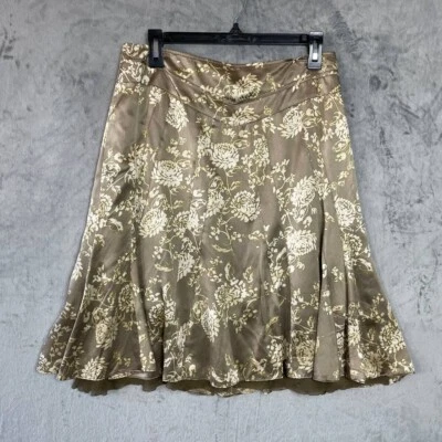 Y2K Forest Fairy Silk Floral Skirt Romantic Cottagecore Festival Earthy 4 - Image 1 of 4