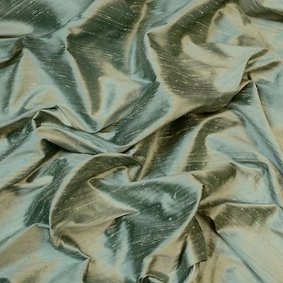 Iridescent Canyon Gray Dupioni 100% Silk Fabric, 54" Wide, By The Yard (S-269) - Image 1 of 4