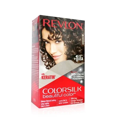 Revlon Color Silk Hair Color (3D Color Gel Technology) with Keratin, Dark Brown - Bild 1 von 4