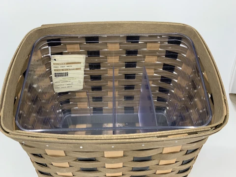 *Rare* Longaberger 2014 Media Storage Basket w/Divided Protector Cover
