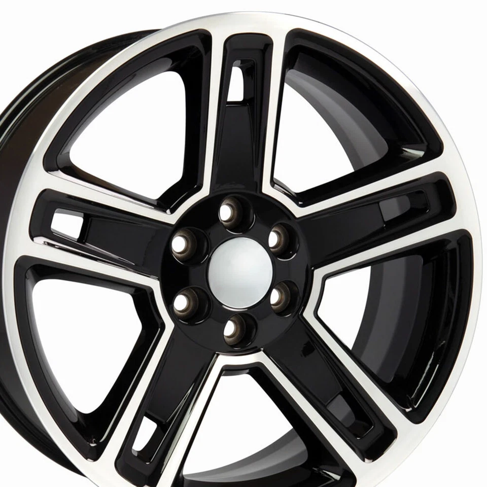 NPP Fit 22" Wheel Silverado Tahoe Sierra Cv74b Black MACHD 22x9 5664