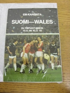 10/09/1986 Finland v Wales . We try and inspect all our items and list fairly a - Picture 1 of 1