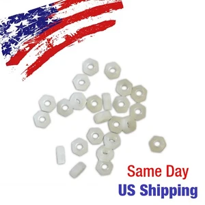 Dado in plastica nylon bianco M3 metrico esagonale esagonale 10 pezzi SPEDIZIONE USA OGGI! - Foto 1 di 3