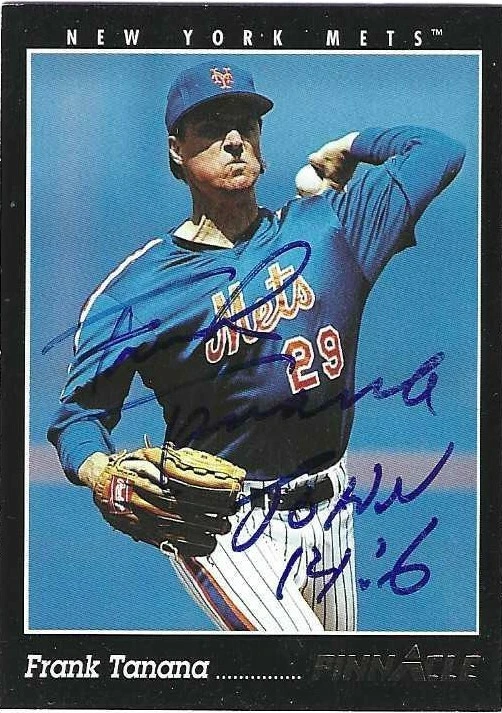Autographed/Signed 1993 Pinnacle #542 Frank Tanana New York Mets Bible Verse - Image 1 of 1