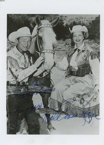 Roy Rogers & Dale Evans- Signed Vintage Photograph Cover
