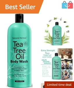Luxury Tea Tree Oil Body Wash - 16 fl oz for Deep Hydration and Odor Defense - Picture 1 of 11