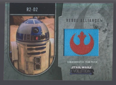 Star Wars 2016 Topps Evolution Rebel Flag Logo Patch Relic R2-D2 Driod 152/170  - Image 1 of 2