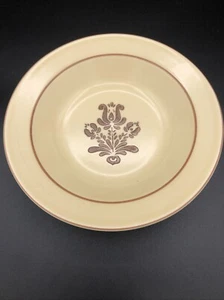 Pfaltzgraff VILLAGE Pattern 9" Serving Bowl #12 USA vintage tan/brown stoneware - Picture 1 of 6