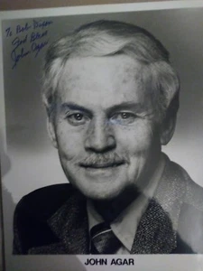 John Agar beschriftetes handsigniertes 8x10 Autogrammfoto mit Echtheitszertifikat - Bild 1 von 3
