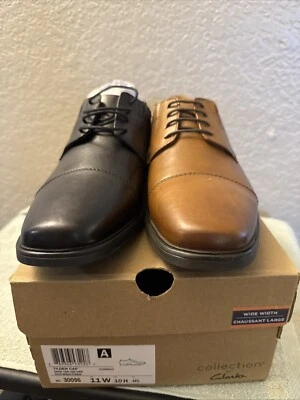 Clarks Men's Tilden Cap Oxford Shoe Leather 11 W (Different Colors) - Image 1 of 4