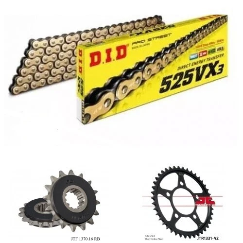 Honda CRF 1000 Africa Twin 2016-2019  DID X-Ring Gold Chain & JT Sprocket kit - Image 1 of 1