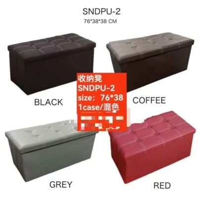30 in Storage Ottoman Bench Chest Folding Living Room & Bedroom Footrest Stools Foto 1 de 3