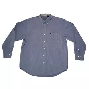 Izod Men's Blue Long Sleeve 100% Cotton Shirt Size Large - Picture 1 of 8