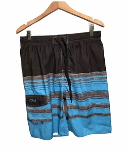Bañador de secado rápido Nonwe para hombre talla 34 pantalones cortos de playa a rayas forro de malla nuevo con etiquetas - Imagen 1 de 6