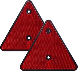 2-Pack Safety Reflector Warning Sign, Slow Moving Vehicle Triangle Safety Sign - Picture 1 of 12