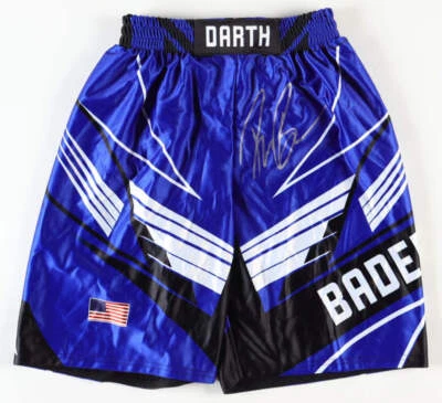 Ryan Bader Signed (Beckett) “Darth” Custom Fight Shorts - Beckett Witnessed - Image 1 of 4