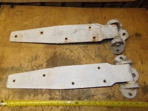Pair of Vintage Walk-In Freezer Strap Hinges  23" - Picture 1 of 2