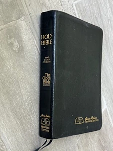 ✝️ The Open Bible - KJV  - Black Genuine Leather - 1975 - Senders Edition - Bild 1 von 8