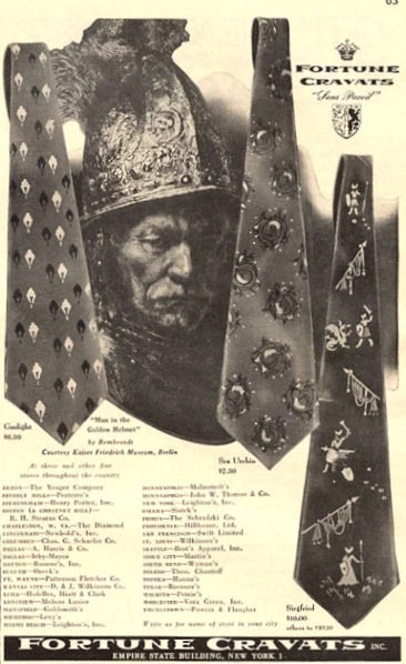 Gravatas da moda 1951 Fortune PRINT AD Empire State Building  - Imagem 1 de 1