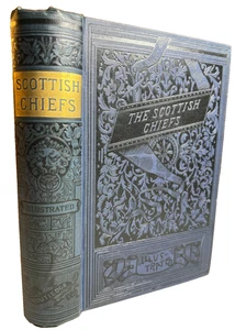 Antique Ornate Gilded Fancy Victorian Decorative Book SCOTTISH CHIEFS Routledge - Picture 1 of 23