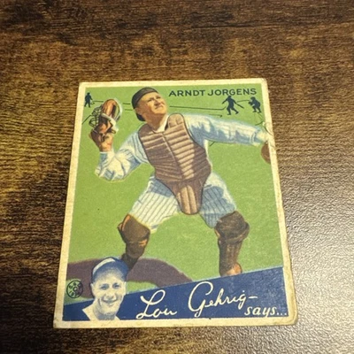 1934 Goudey Arndt Jorgens #72 New York Yankees - Image 1 of 4