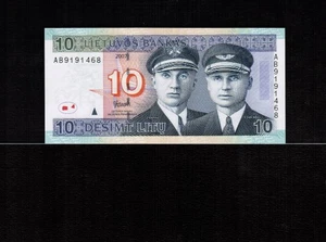Lithuania 10 LITU 2007 Prefix AB  UNC - Picture 1 of 2