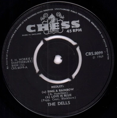 Dells Medley 7" vinyl UK Chess 1969 4 prong label design CRS8099 - Image 1 of 2