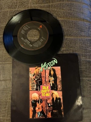 Poison "Talk Dirty To Me" 45 RPM Single w/ Picture Sleeve 1987 - Image 1 of 2