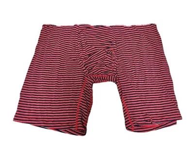 Shinesty Hammock Support Mens Long Boxer Briefs XL Red Blue Stripes - Image 1 of 4