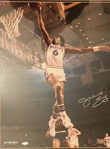 JULIUS ERVING Signed Steiner COA 16 x 20 Framed Photo Sixers Vintage 76ers - Picture 1 of 6
