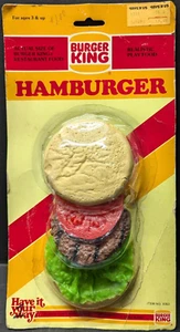 Vintage Burger King Hamburger Play Food Realistisch Fake Fast Food Neu & Versiegelt - Bild 1 von 8