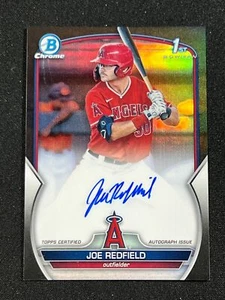 2023 Bowman DRAFT CHROME JOE REDFIELD BLACK REFRACTOR AUTO 20/75 ANGELS CDA-JRE - Picture 1 of 2