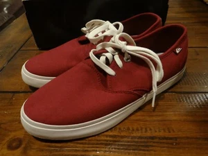 NIB Quiksilver Mens Dark Red Canvas Shoes Size 8 Retail $44 - Picture 1 of 6