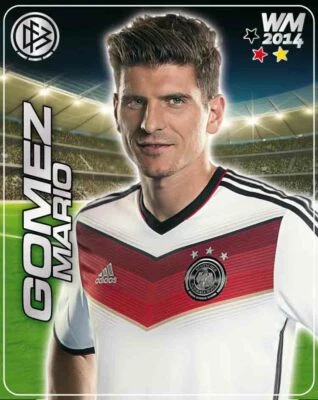 FERRERO FUßBALL FIFA WM 2014 Ferrero Team Sticker Football World Cup 2014 No. 43: Mario Gomez Portrait Collectible Picture NEW