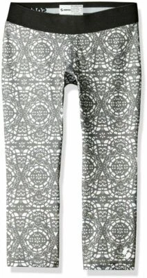 Niñas Soffe Dri L 12-14 Calzas de tiro bajo Capri Pantalones de entrenamiento Gris Negro Cachemira Foto 1 de 2