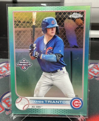 2022 Topps Pro Debut James Triantos PDC-1 Aqua Teal Refractor /75 Cubs - Image 1 of 2
